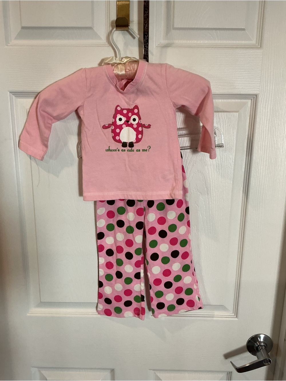 Pink Owl Polka Dot Kids outfit